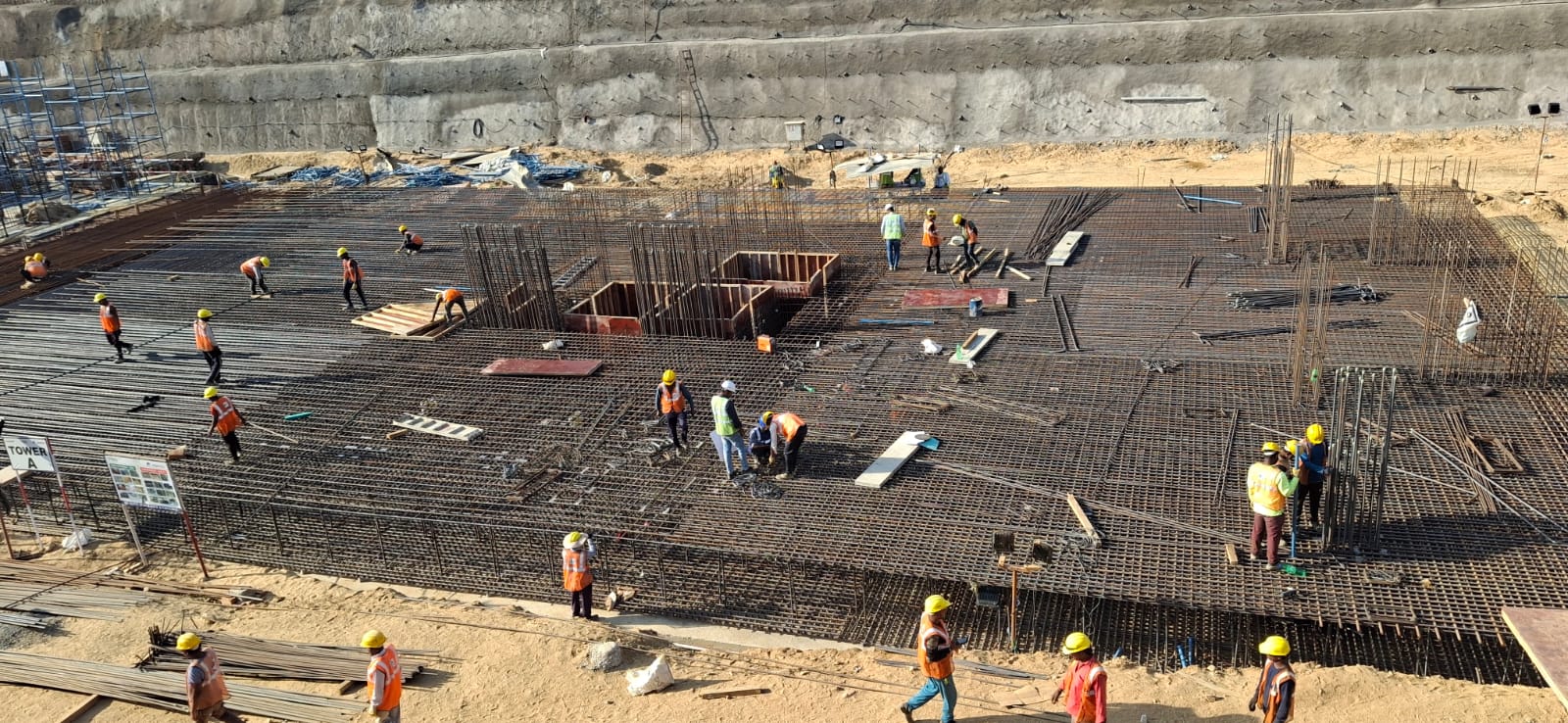 Team working on site